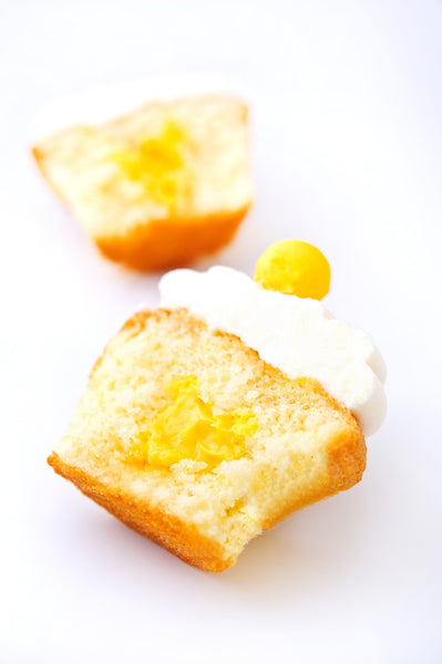 Passion Fruit Cupcake with Fruit Curd Center