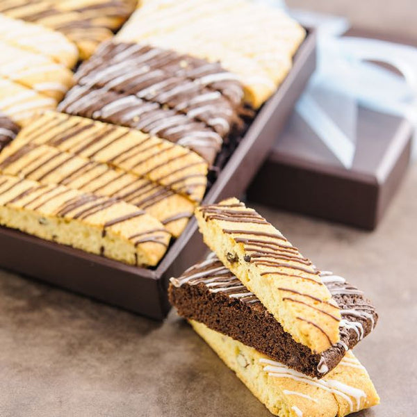 Chocolate Drizzled Biscotti Gift Box