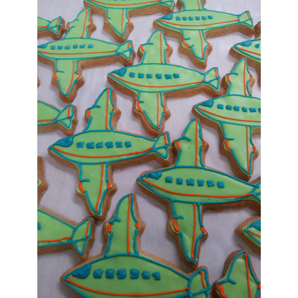 Custom Decorated Airplane Cookies 