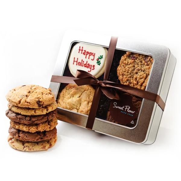 Happy Holidays Cookie Tin-Gift Ideas